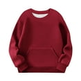 thumbnail image 6 of BFHHYA Kids Girls Boys Crew Neck Sweatshirt Long Sleeve Pullover Athletic Casual Basic Top with Pockets for Fall Daily Wear (2-12Y), 6 of 6