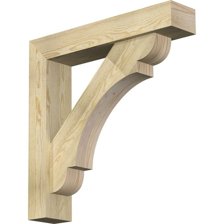 

Ekena Millwork 6 W x 30 D x 30 H Olympic Block Rough Sawn Bracket w/ Offset Brace Douglas Fir