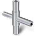thumbnail image 1 of 4-way Silver Steel Bleed Wrench For Hose And Faucet, 1 of 5