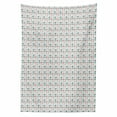 thumbnail image 2 of Abstract Tablecloth, Classic Hounstooth Motifs Old Fashioned Timeless Illustration, Rectangle Satin Table Cover Accent for Dining Room and Kitchen, 60" X 84", Dark Coral Mint Green, by Ambesonne, 2 of 2