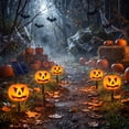 thumbnail image 4 of Halloween Solar Pumpkin Ghost Ground Stake Light Set, 1 to 5 Spooky LED Pathway Lights, Waterproof Outdoor Ambient Lamp for Patio Yard Garden Lawn Halloween Holiday Decor, C, 4 of 7