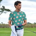 thumbnail image 3 of Honeii Funny Christmas Deer Print Polo Shirt, A Classic Short-Sleeved, Button-Down Golf Shirt for Men,Mens Polo Shirts Short Sleeve-Large, 3 of 6