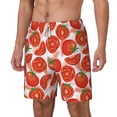 thumbnail image 2 of Uemuo Tomatoes Pattern Mens Swim Trunks Quick Dry Board Shorts with Mesh Lining, Stretch Beach Shorts Quick Dry No-Chafing Board Shorts-Large, 2 of 9