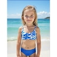 thumbnail image 6 of Rhuody Swimsuit For Girl 5-6 Years Sleeveless Two Piece Swimwear Bikini Backless Tankini Kids Stylish Swim Adorable Bathing Suit Blue, 6 of 6