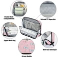 thumbnail image 4 of Standing Pencil Case with Base Large Capacity Stationery Pouch Pen Bag with Zipper for Women Men Pink and Light Blue Butterflies, 4 of 7