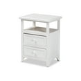 thumbnail image 2 of Baxton Studio Karsen - table d'Appoint - Bois de paulownia - Blanc, 2 of 9
