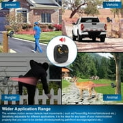 HTZSAFE HB-808A+T804 90 db 2 miles Range Black Wireless Motion Detector