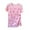 Pink, variant on Suilloe Toddler Girls Pajama Dresses Round Neck Bow Print Sleepshirts Kids Girls Summer Soft Comfy Home Wear Pjs Dresses18 -24 Months