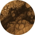 thumbnail image 1 of Ahgly Tapis Rond Lavable en Machine Intérieur Transitionnel Rouge Nuit, 7 Pieds Rond, 1 of 7