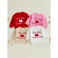 thumbnail image 3 of Rdhnmea My First Valentines Day Baby Boy Girl Outfit Knit Sweater Letters Heart Embroidery Newborn Toddler Infant Sweaters Fall Spring Clothes, 3 of 9