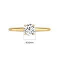thumbnail image 5 of TimeLe$$ Classics 0.50 Carat Lab Grown 4 Prong Solitaire Round Cut Solitaire Diamond Engagement Ring For Women in 14K Yellow Gold (Ring Size: 8.5), 5 of 6
