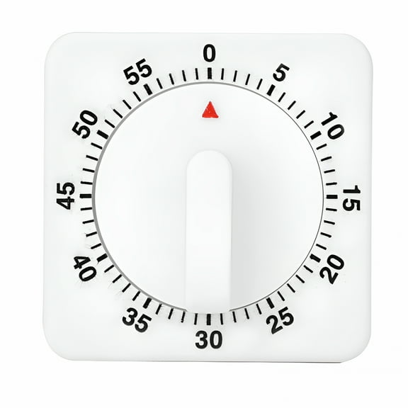 LAMIRO Mechanical Visual Countdown Loud Bell White Timer