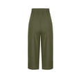 thumbnail image 5 of Horkkom Capri Pants for Women Cotton Elastic Waist Drawstring Pants Summer Casual Loose Pants with Pockets L, 5 of 8