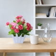 thumbnail image 1 of Arreglo floral artificial de plástico para interiores con pequeñas plantas en maceta, múltiples colores, decorativo para hogar, oficina y escritorio., 1 of 6
