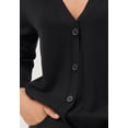 thumbnail image 4 of ellos Women's Plus Size Boxy Cardigan - 18/20, Black, 4 of 6