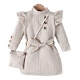 thumbnail image 2 of Esaierr Robe pour Tout-Petites Filles Jolie Robe Rose à Enfiler avec Sac pour Enfants Printemps Automne Douce Robe Décontractée 2-7a, 2 of 9
