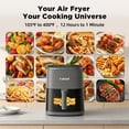 thumbnail image 2 of Fullwill 6QT Air Fryer with Viewing Window,12-in-1 Multi-Function Air Fry,Roast,Bake, Dehydrate, Fries,Nonstick and Dishwasher-Safe Basket,Family&friends Party,Max 400℉ Crisping 1700W,Gray, 2 of 8