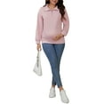 thumbnail image 2 of Womens Nursing Maternity Zipper Shirt Pregnancy Long Sleeve Pullover Top Breastfeeding Sweatshirt M Pink, 2 of 6