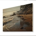 thumbnail image 2 of Designart "Beach Photo Calm Tide I" Nautical & Beach Print on Natural Pine Wood, 2 of 5