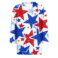 thumbnail image 6 of KDDYLITQ Womens 250th Anniversary Usa Tshirt July 4th Usa Flag Crew Neck Tees Freedom 250 Years Birthday Independence Blouses National Flag Print Graphic 3/4 Sleeve Tops Royal Blue L, 6 of 6