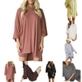 thumbnail image 3 of CENL Women Oversized T-Shirt Shorts Cycling Gym Sports Set Tracksuit Lounge Wear, 3 of 9
