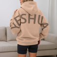thumbnail image 2 of Oversize Letter Print Hoodie Sweatshirts Long Sleeve Drop Shoulder Loose Pullover Shirts With Pocket Y2K Streetwear Fall Clothes, 2 of 7