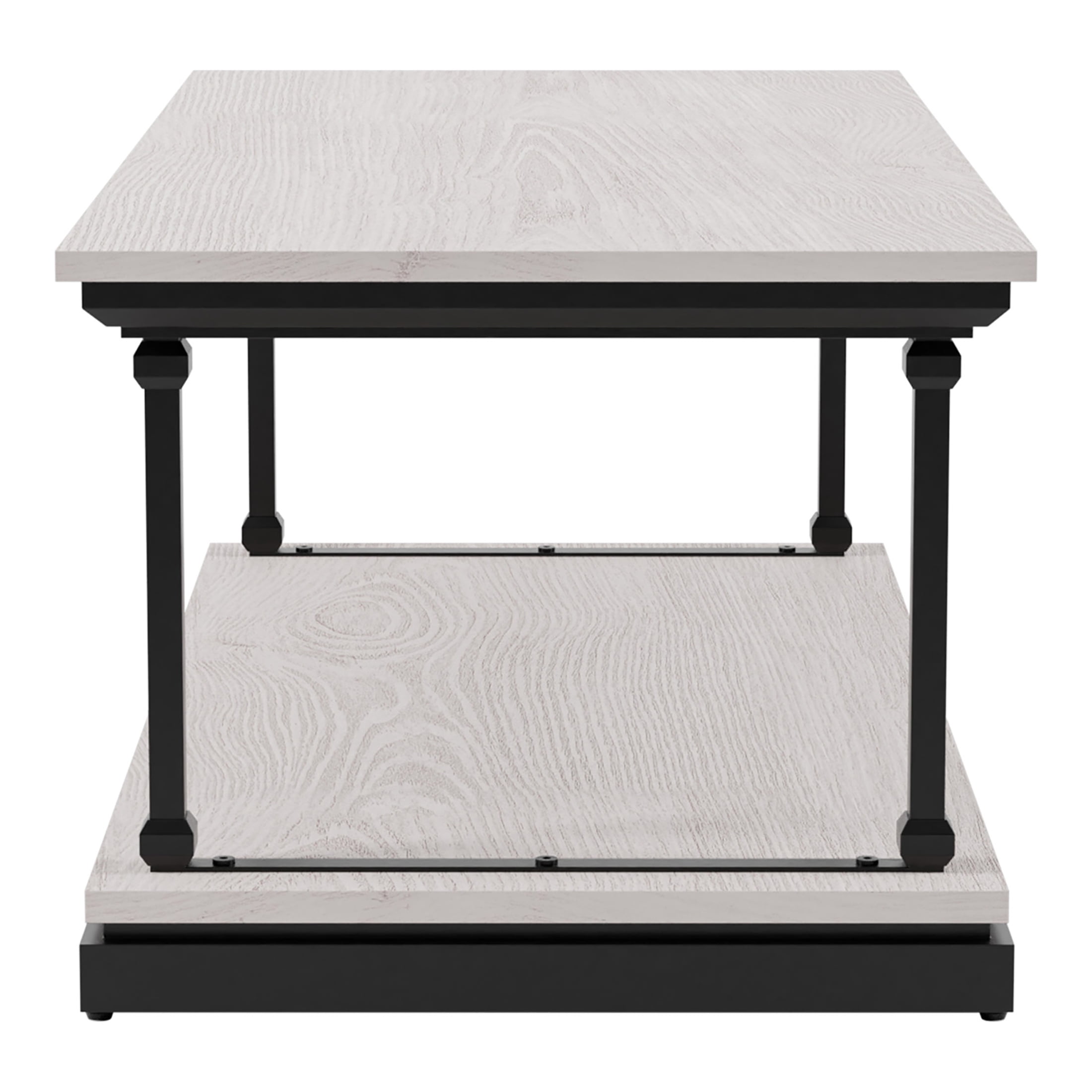 Furniture of America Laem 1-Shelf Coffee Table, Antique White
