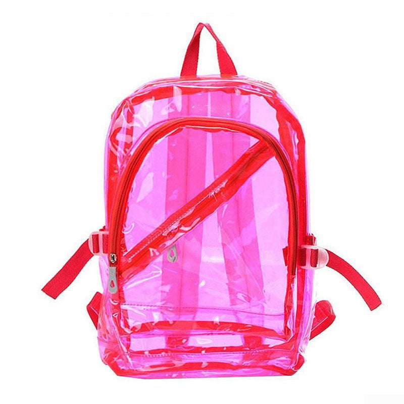 PVC Transparent Travel Bag Unisex School Security Clear Backpack ...