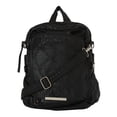 thumbnail image 3 of "Oleander" Convertible Crossbody Leather Single Flap Backpack - Black, 3 of 4