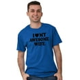 thumbnail image 4 of I Love My Awesome Wife Cute Husband Men's Graphic T Shirt Tees Brisco Brands M, 4 of 6