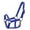 Blue, variant on Small Pony Nylon Halter w/ Nickel Plated Hardware (Purple)