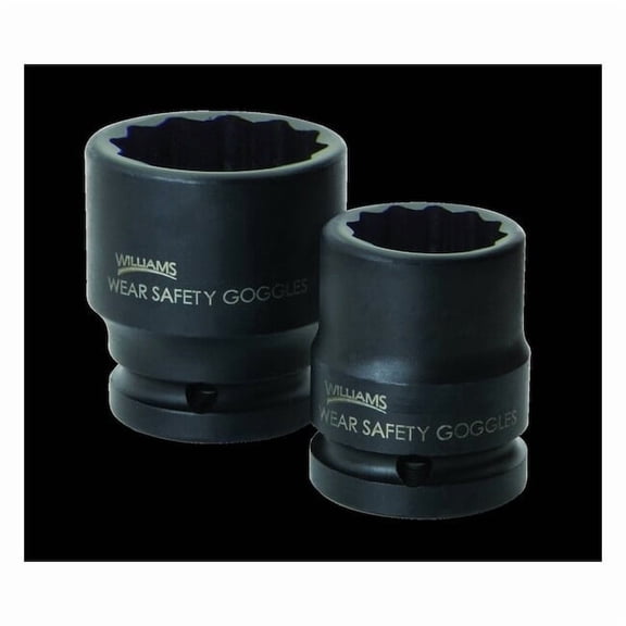 Williams 3/4" Drive Impact Socket Black Industrial, 3/4" D,5/8 12Pt JHW38420