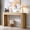 Natural Oak, variant on KeyWhat 63" Fluted Console Table, Modern Tall Entryway Table with Faux Marble Tabletop and Gold Trim Design for Entrance/Hallway/Living Room, Dark Walnut
