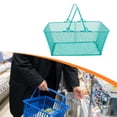 thumbnail image 6 of Shopping Basket Iron Grocery Carry Basket Portable Wire Mesh Large Capacity for Retail Store Bar Home, 6 of 9