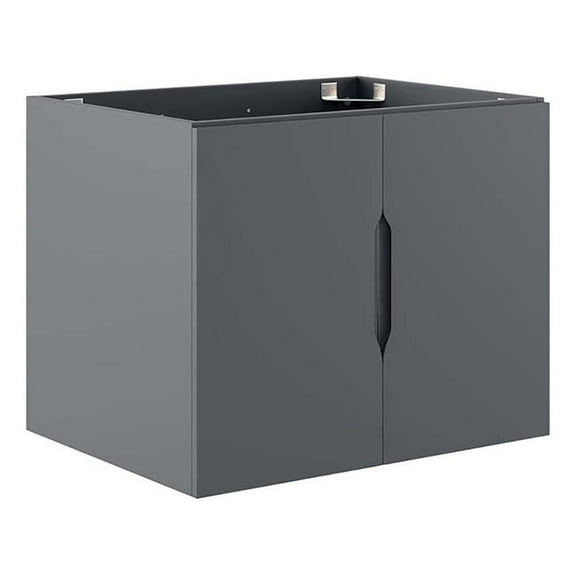 Modway Vitality 23" MDF and Particleboard Bathroom Vanity Cabinet in Gray