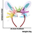 thumbnail image 3 of SSNTSY Easter Headband Ear Hoop Rabbit Headband Colorful Bunny Ribbon Headwear Easter Bunny Hair Accessories for Home Holiday Party Supplies, 3 of 5