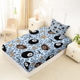 thumbnail image 5 of spefrowx Lucky 8 Ball Twin Sheets for Teens, Blue Leopard Print Lips Print Bedding, 3 Pieces, 1 Flat Sheet, 1 Fitted Sheet and 1 Pillowcase, 5 of 6