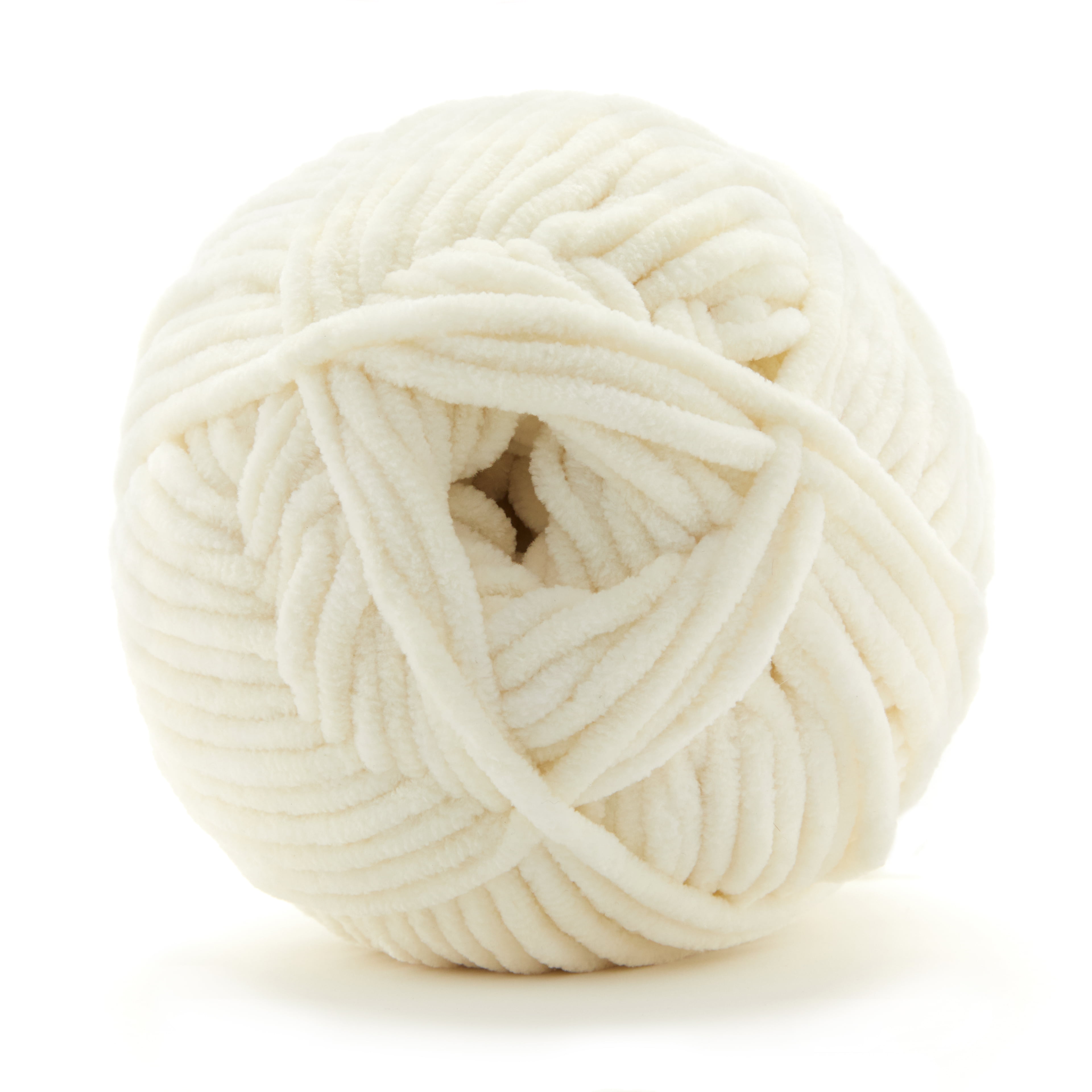 (3 pack) Sweet Snuggles Lite Yarn by Loops & Threads - Yarn for Knitting - Crochet - Weaving - and Arts & Crafts - White - Polyester - 8.8 oz