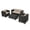 Dark Brown, variant on Outdoor Sofa Set 4 Piece, Patio Furniture Set, Wicker Sofa Set with Loveseat 2 Chairs Table, All-Weather PE Rattan and Water-Resistant Cushions, Modern Outdoor Seating, Dark Brown