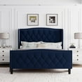thumbnail image 2 of Kojooin Upholstered Platform Bed Frame with Storage Headboard and Charging Station, 4 Drawers and Wooden Slat Support, 2 of 8
