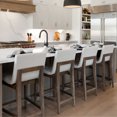 thumbnail image 7 of Uttermost Klemens 26" Wood and Fabric Upholstered Counter Stool in Beige/Walnut, 7 of 7