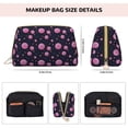 thumbnail image 5 of Picia Pink Planets And Stars Print Leather Makeup Bag Make Up Bag Travel Toiletry Bag for Her Girlfriend Teacher Teen Girl Gifts, 5 of 8