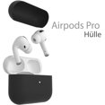 thumbnail image 3 of Airpods Pro Étui en Silicone, Compatible avec Airpod Pro / Accessoires de Protection / Supporte la Charge Sans Fil / Noir, 3 of 7