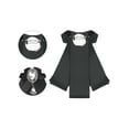 thumbnail image 3 of INSPIRE CHIC Women's Bow Brooch Rhinestoneand Pearl Ribbon Neck Tie Accessories Bow Tie Black One Size, 3 of 4