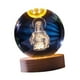 thumbnail image 5 of Luz de noche transparente de la bola con base de madera artesanía novedosa adorno de adornos de vidrio luz de pelota para la sala de estudio regalo de Mujer, 5 of 8
