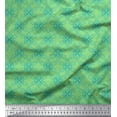 thumbnail image 1 of Soimoi Green Cotton Voile Fabric Floral Vintage Printed Craft Fabric by the Yard 42 Inch Wide, 1 of 1