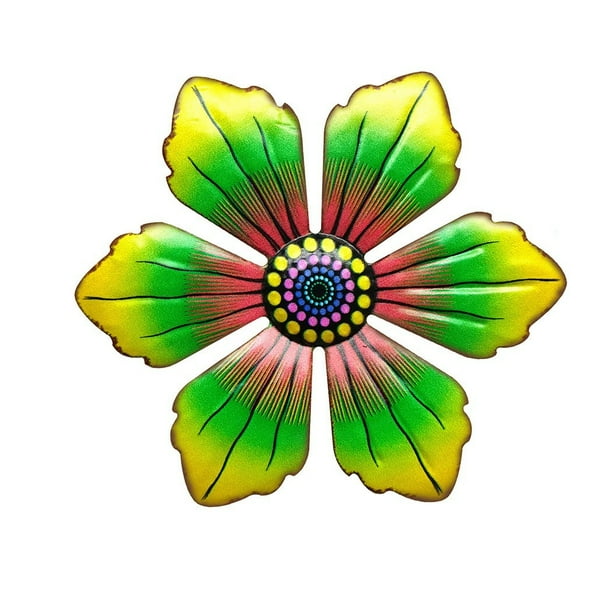 Metal Flower Wall Decor, Metal Outdoor Wall Art Decor, Metal Fence Art