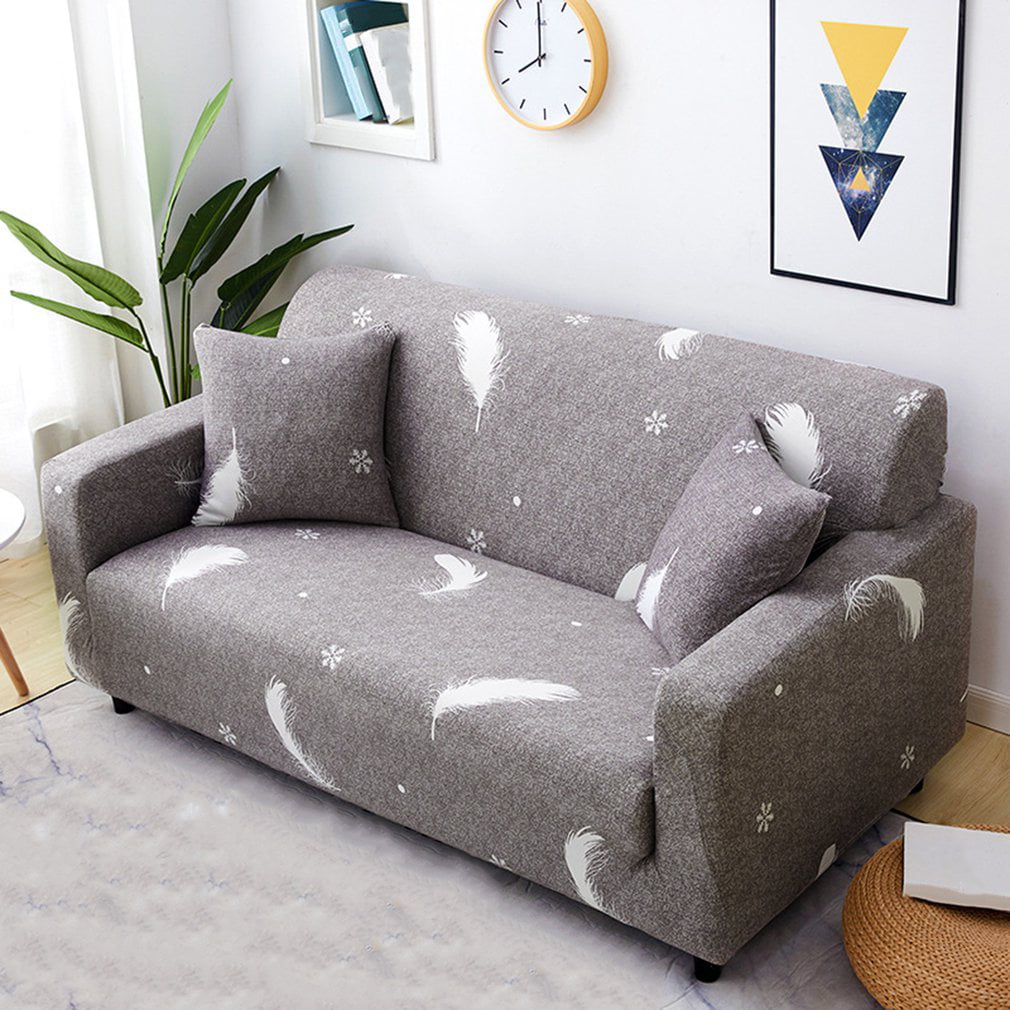 Couch cover 1 2 3 seater grey needle shield elastica