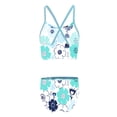 thumbnail image 2 of YiZYiF Kids Girls 2PCS Tropical Palm Printed Tankini Swimsuit Swimwear Tops with Bottoms,Sizes 3-14, 2 of 5