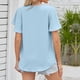thumbnail image 4 of Camisetas de manga corta con cuello en V para mujer, camisetas cortas con cuello en V para mujer, camisetas con cuello en V para mujer, camisetas fruncidas para mujer, tecnología de vanguardia, 4 of 6